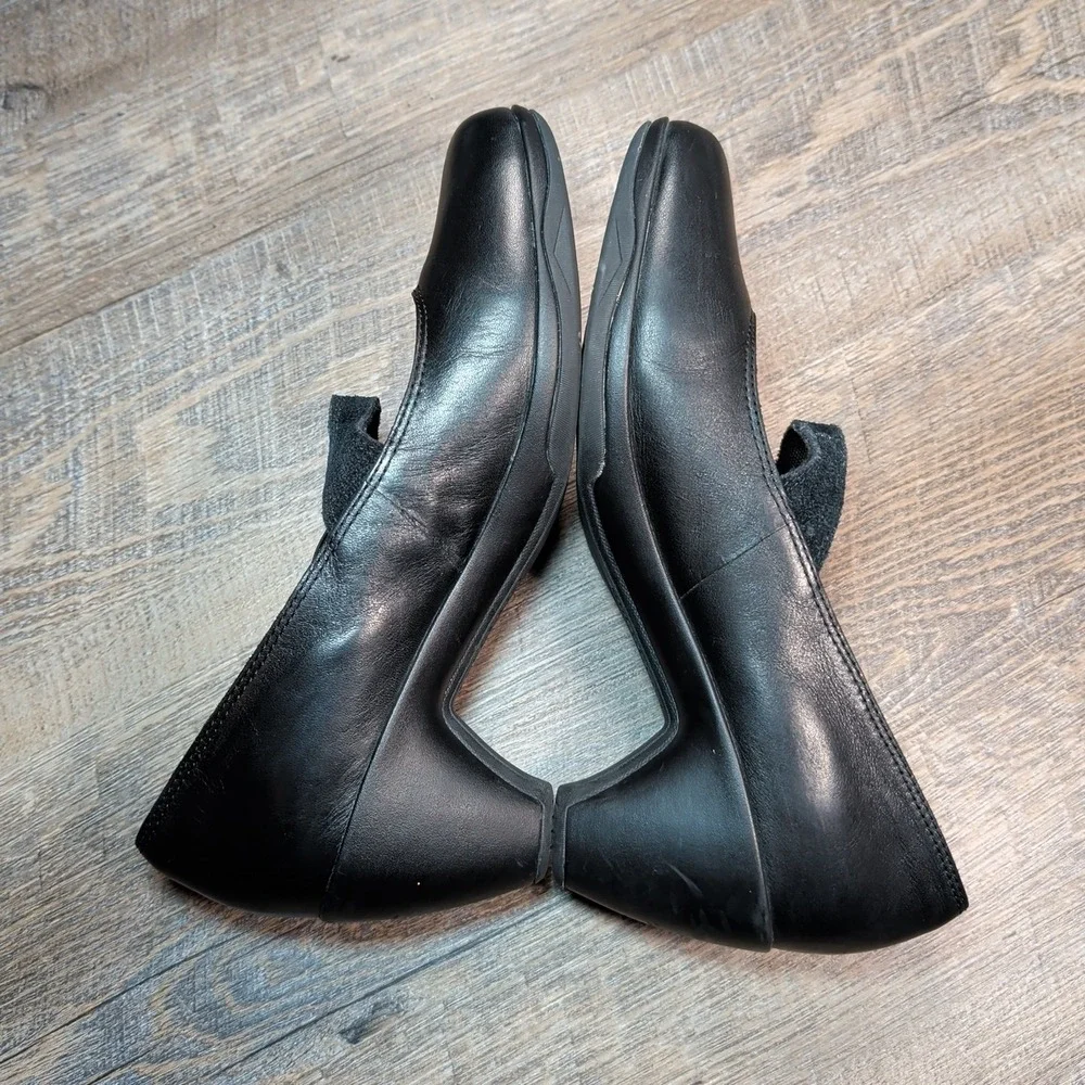 Merrell Evera Draft Black Leather Mary Jane Heel Comfort Shoes Women's Size 11